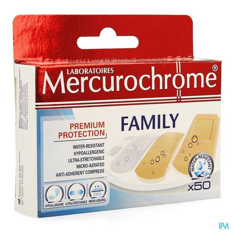 Mercurochrome Family 50 Pleisters