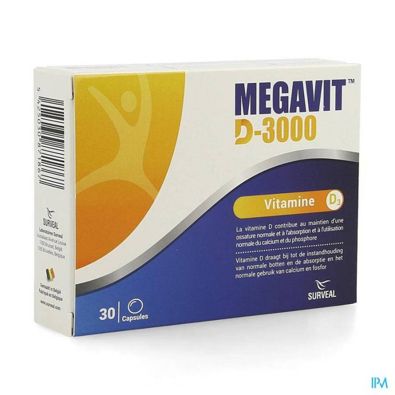 MEGAVIT D-3000 Capsules  30