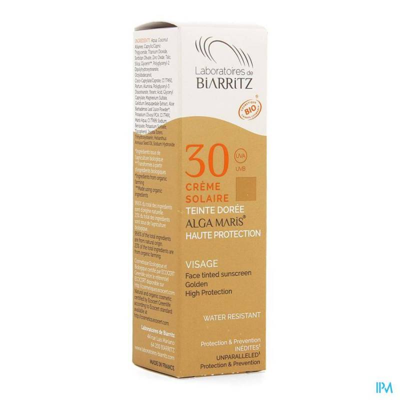 ALGA MARIS ZONNECREME GEZICHT IP30 DOREE 50ML