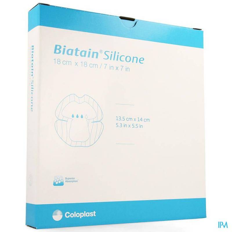 BIATAIN SILICONE ADHESIVE STER 18,0X18,0CM 5 33406