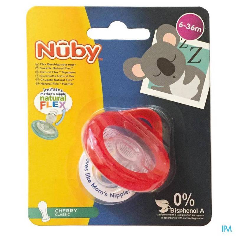 NUBY SUCETTE NATURAL FLEX CERISE 6-36M