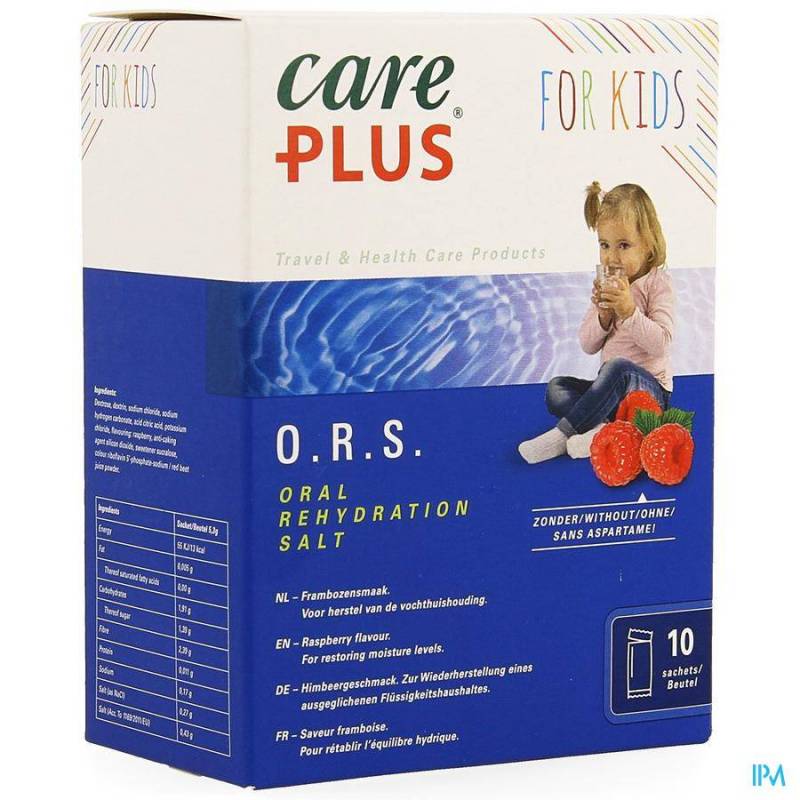 CARE PLUS ORS KIDS RASPBERRY SACHET 10X5,3G