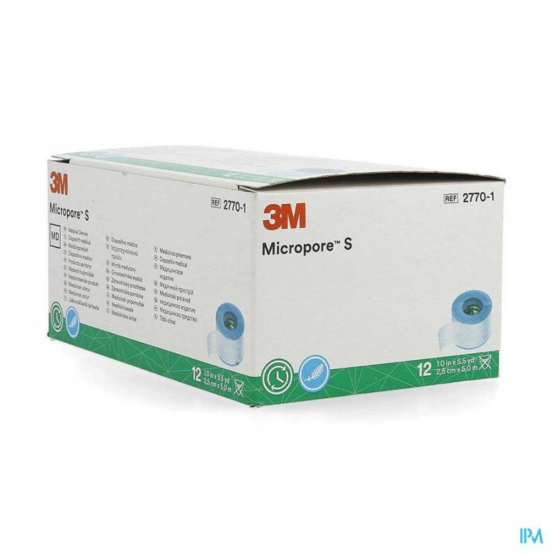 3M MICROPORE S HECHTPLEISTER 2,5X500CM