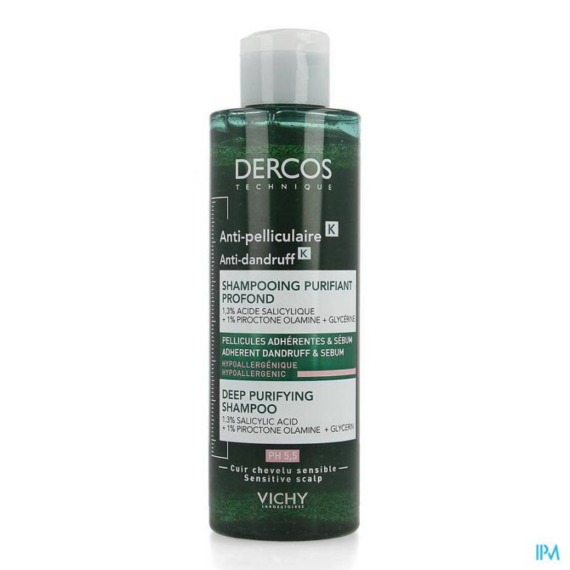 Vichy Dercos Diep Zuiverende Anti-Roos Shampoo K 250ml