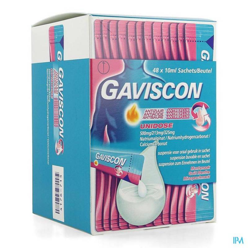 Gaviscon Antizuur-Antireflux Orale Suspensie Zakjes 48x10ml