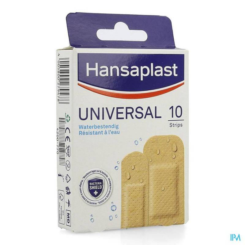 Hansaplast Universal Waterbestendig Pleister 10cmx6cm 10 Strips