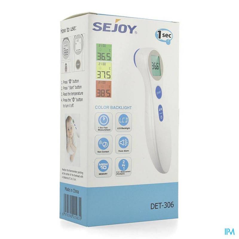 SEJOY THERMOMETER INFRAROOD Z/CONTACT