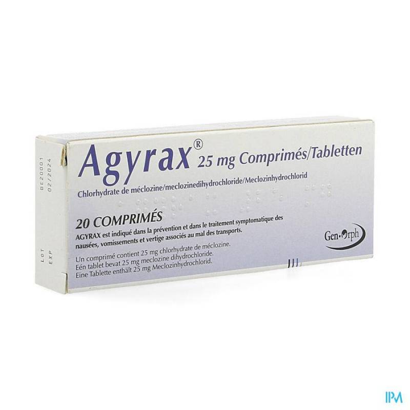 AGYRAX 25MG COMP 20