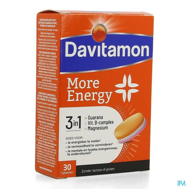 DAVITAMON MORE ENERGY 3IN1 30C