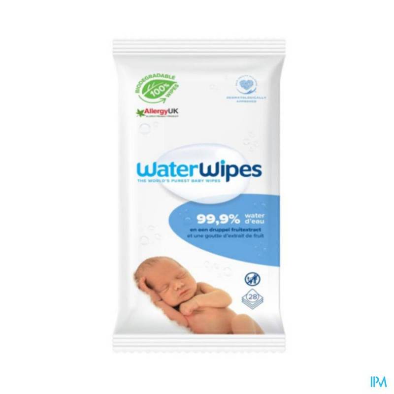 WATERWIPES LINGETTES BIODEGRADABLE 28