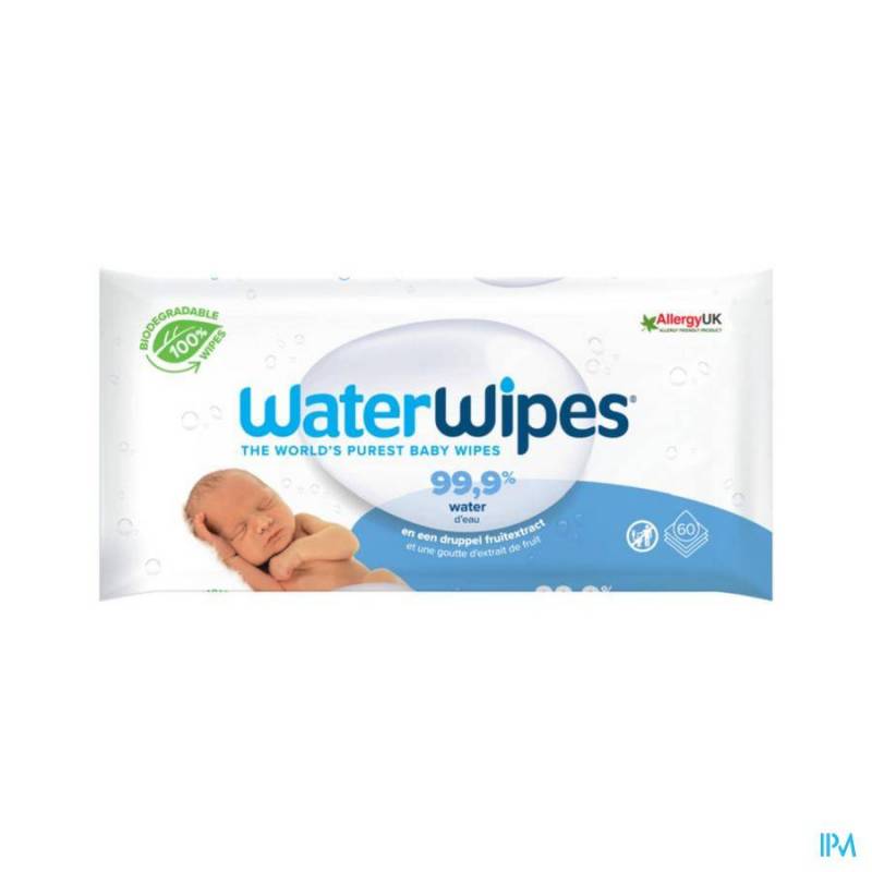 WATERWIPES LINGETTES BIODEGRADABLE 60