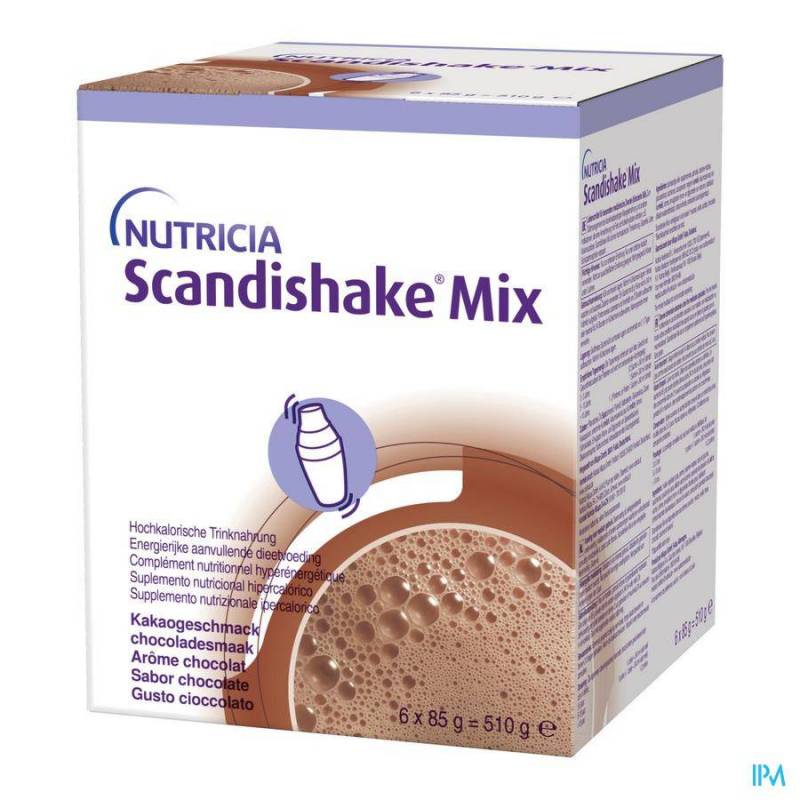 SCANDISHAKE MIX CHOCOLADE ZAKJE 6X85G NF