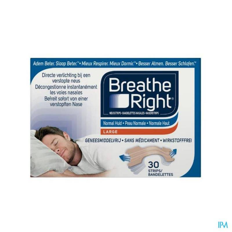 BREATH RIGHT BANDE NASAL TANNED 30 PC