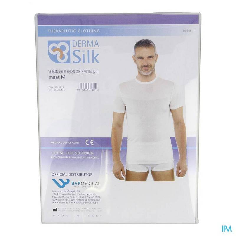 DERMASILK T-SHIRT HOMME COL ROND MANCHE COUR. M 2