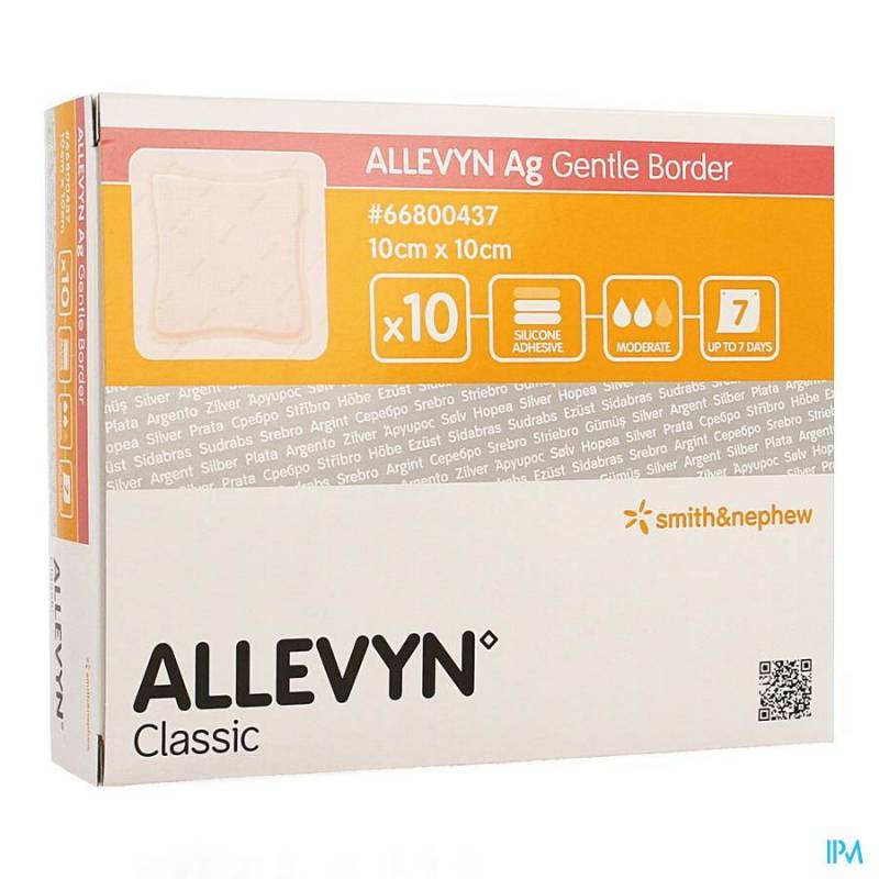 ALLEVYN AG PANS ADHESIVE SILIC. 10X10CM 10