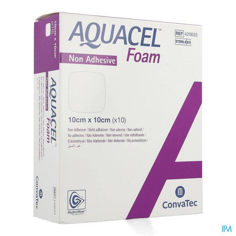 AQUACEL FOAM NON ADHESIEF 10X10CM 10