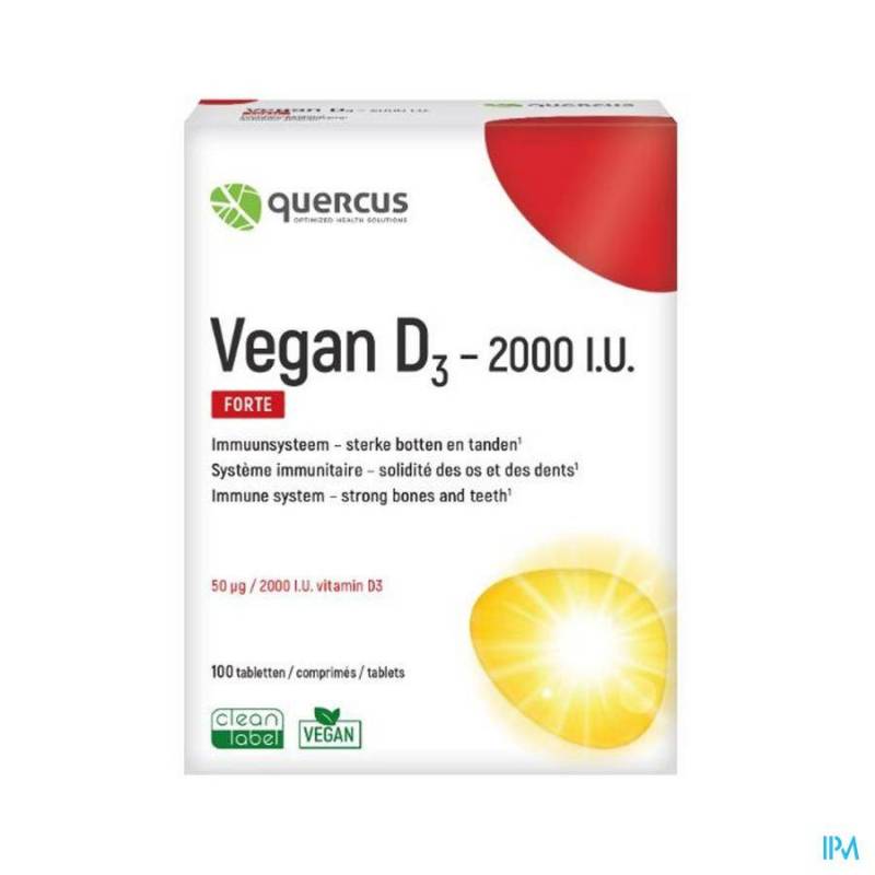 QUERCUS VEGAN D3 2000 I.U. COMP 100