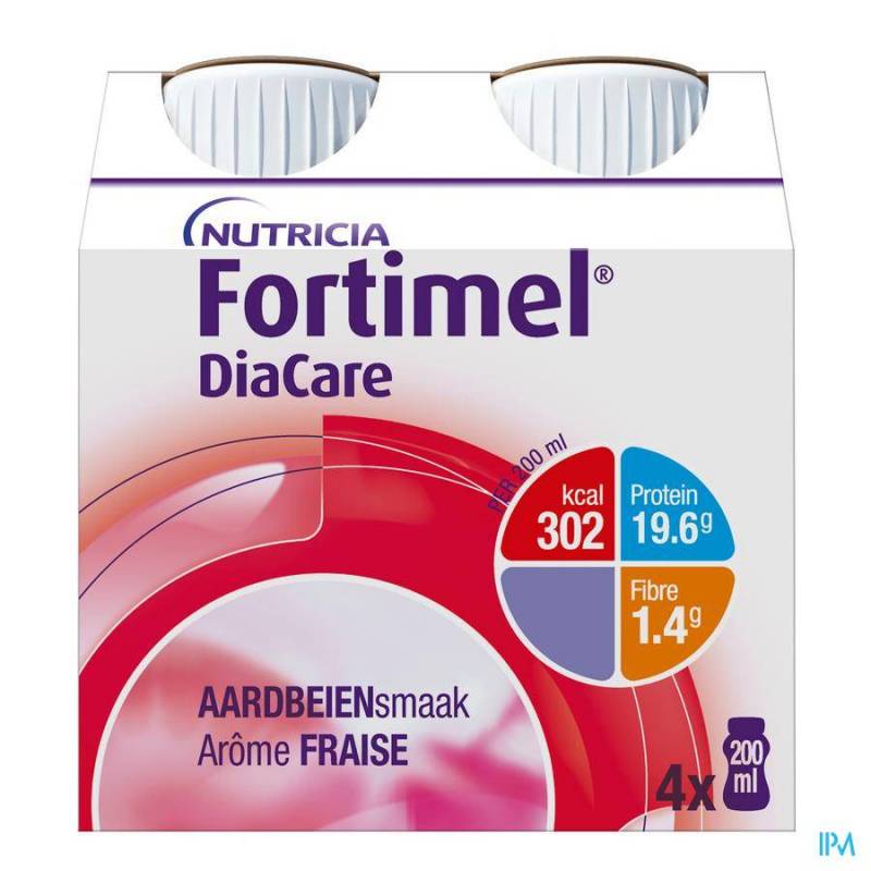 FORTIMEL DIACARE AARDBEI 4X200ML