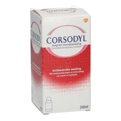 In hoeveelheid hoogtepunt Springplank Corsodyl 2mg/ml Mondspoeling 200ml-Online apotheek-Pharmazone