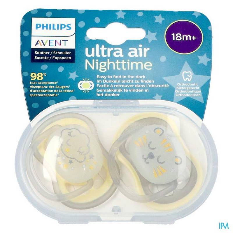 PHILIPS AVENT SUCETTE 18M AIR NIGHT NEUTRAL