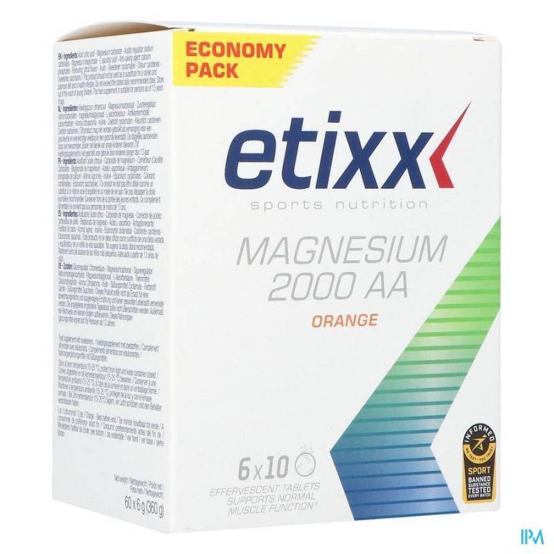 ETIXX MAGNESIUM 2000 AA BRUISTABLET 6X10