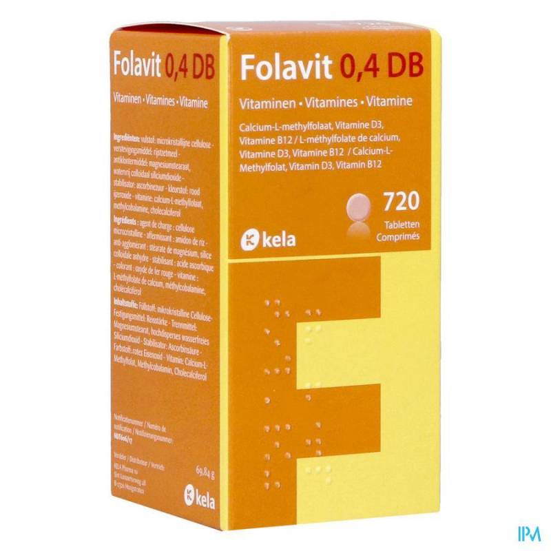 FOLAVIT 720 COMP 0,4 MG DB NF