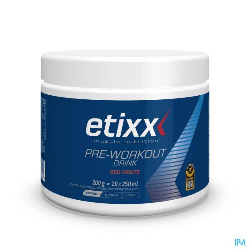 ETIXX PRE-WORKOUT RED FRUITS PDR 200G