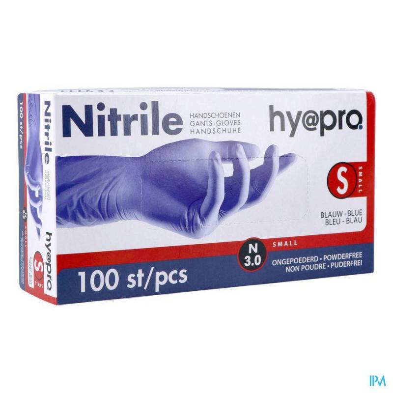 PHARMEX GANTS NITRIL BLEU S/POUDRE SMALL 100