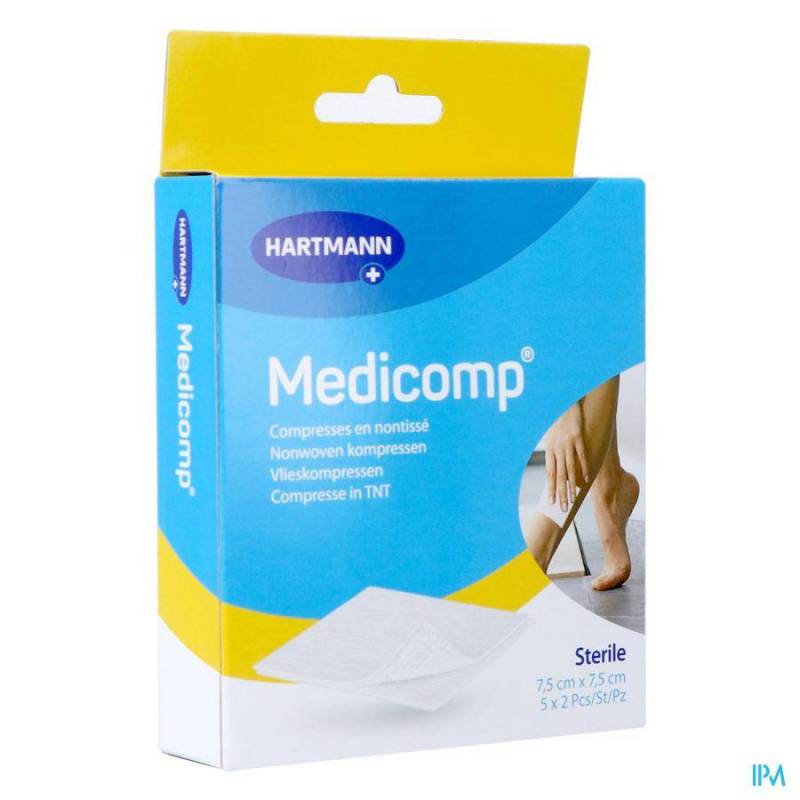 MEDICOMP COMPRESS SELFCARE 7,5X7,5CM 5X2