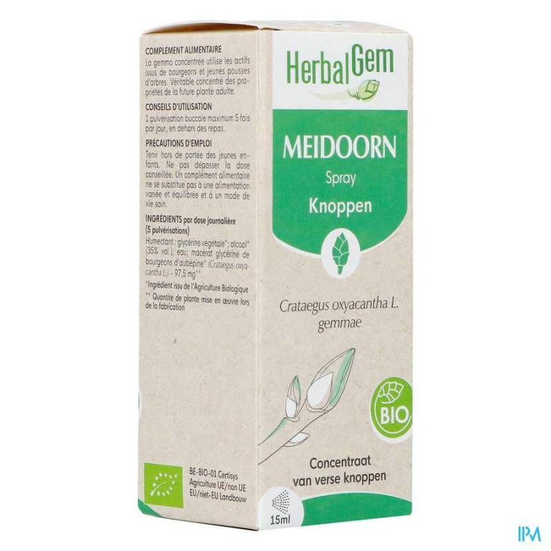 HERBALGEM MEIDOORN BIO SPRAY 15ML