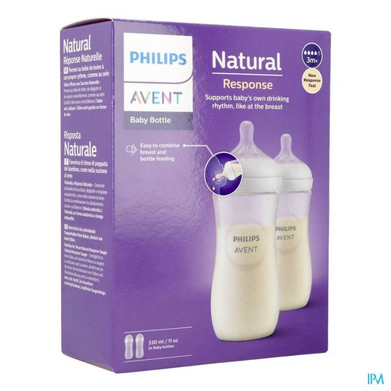 PHIIPS AVENT NATURAL 3.0 ZUIGFLES DUO 2X330ML