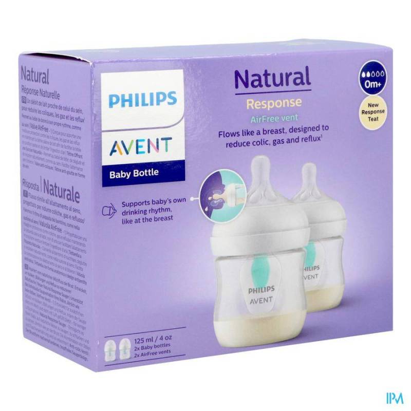 PHIIPS AVENT NATURAL AIRFREE ZUIGFLES DUO 2X125ML