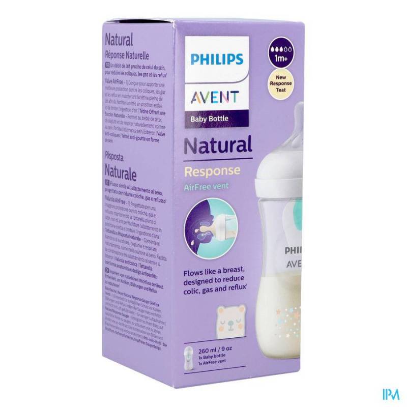 PHILIPS AVENT NATURAL AIRFREE BIBERON OURS 260ML