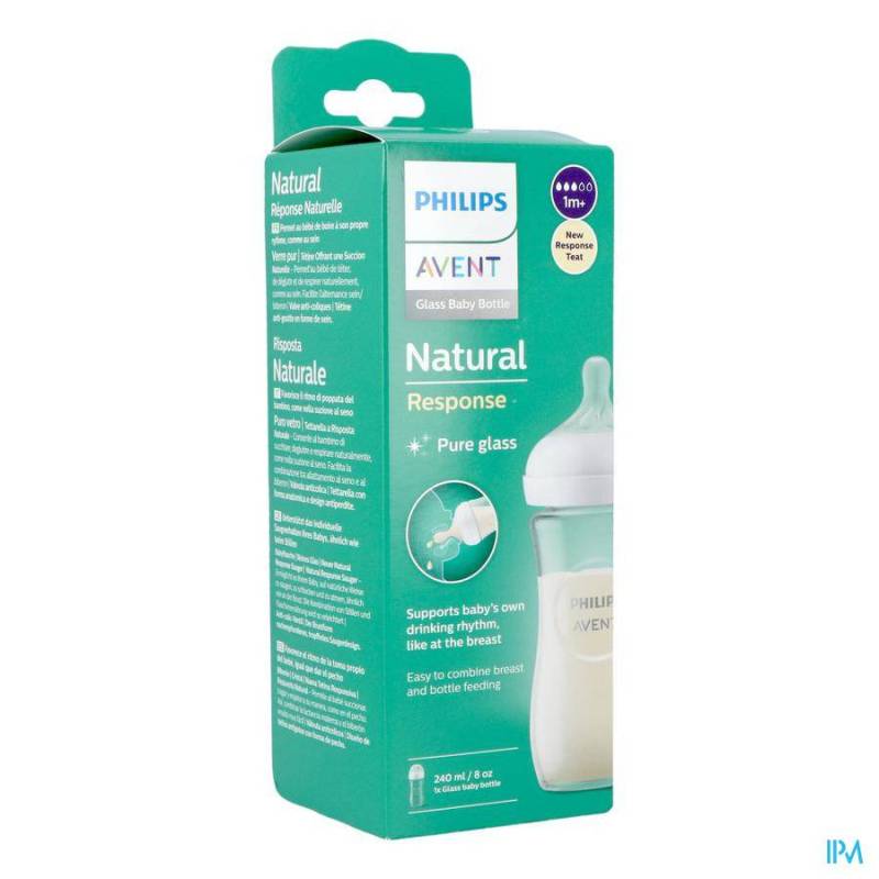 PHIIPS AVENT NATURAL 3.0 ZUIGFLES GLAS 240ML