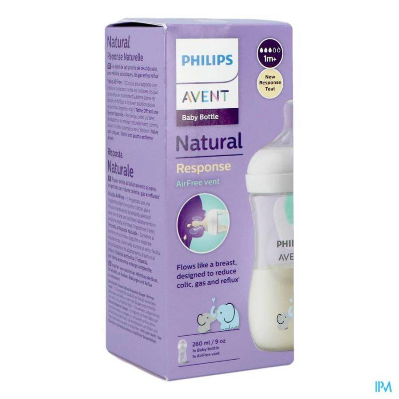 PHIIPS AVENT NATURAL AIRFREE ZUIGFLES OLIFANT260ML