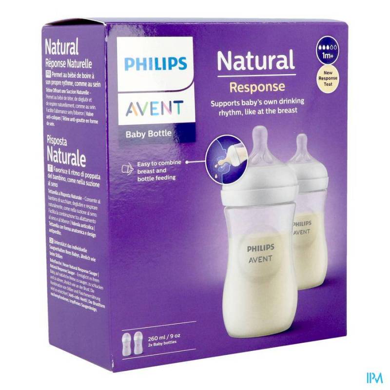 PHIIPS AVENT NATURAL 3.0 ZUIGFLES DUO 2X260ML