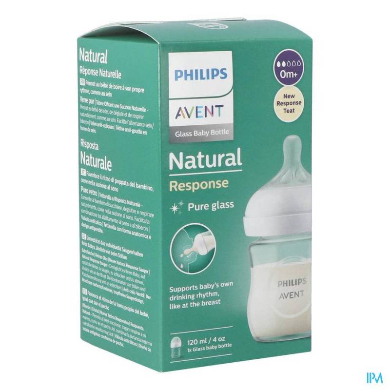 PHIIPS AVENT NATURAL 3.0 ZUIGFLES GLAS 120ML