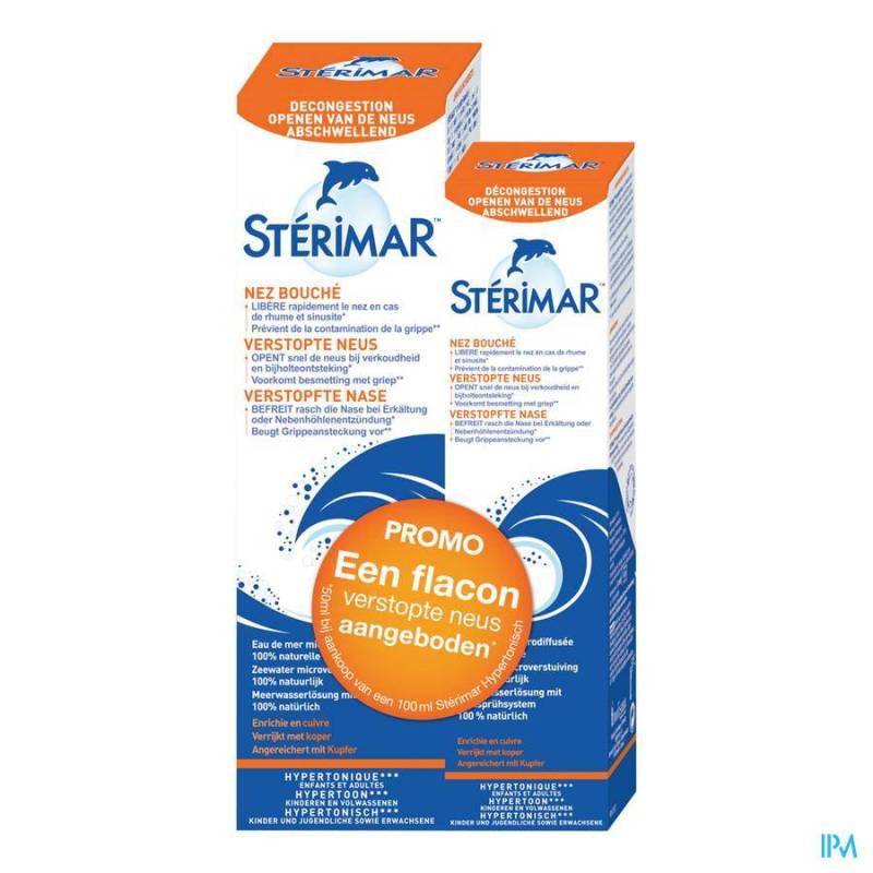 STERIMAR ISOTONIC 100MLHYPERTONIC NEZ BOUCHE 50ML