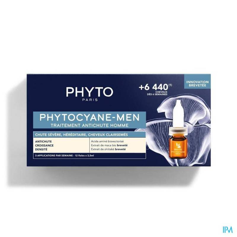 PHYTOCYANE MEN TRAIT. CHUTE PROGR. FIOLES 12X3,5ML