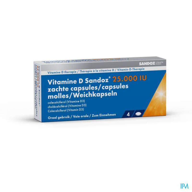 VITAMINE D SANDOZ 25000IU CAPS MOLLE 4