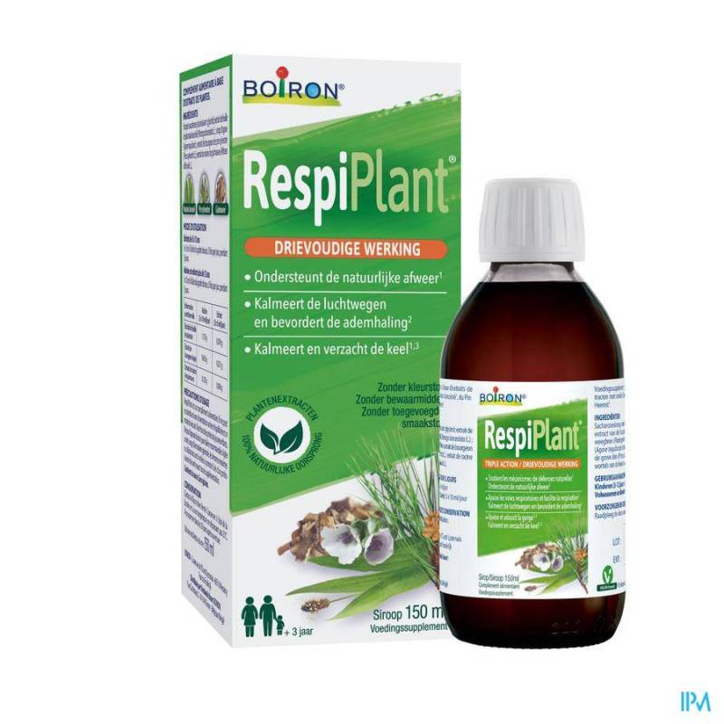 RESPIPLANT SIROOP NEUS&KEEL NAT.AFWEER150ML BOIRON