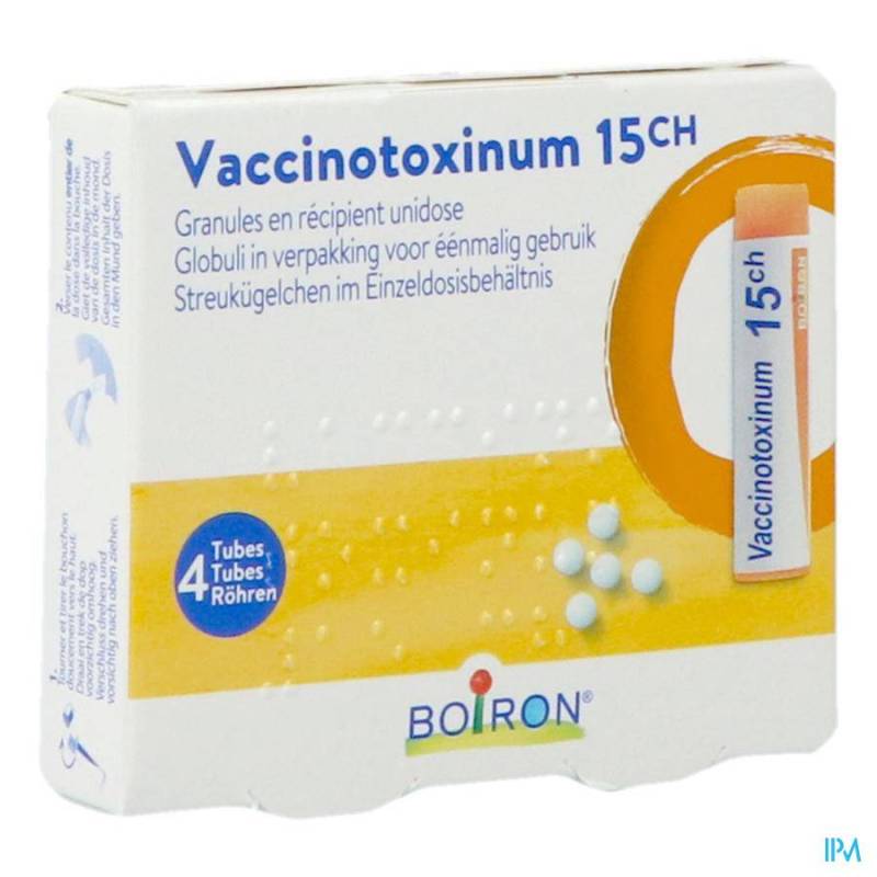 VACCINOTOXINUM 15CH HOMEOPACK GL 4X1G BOIRON