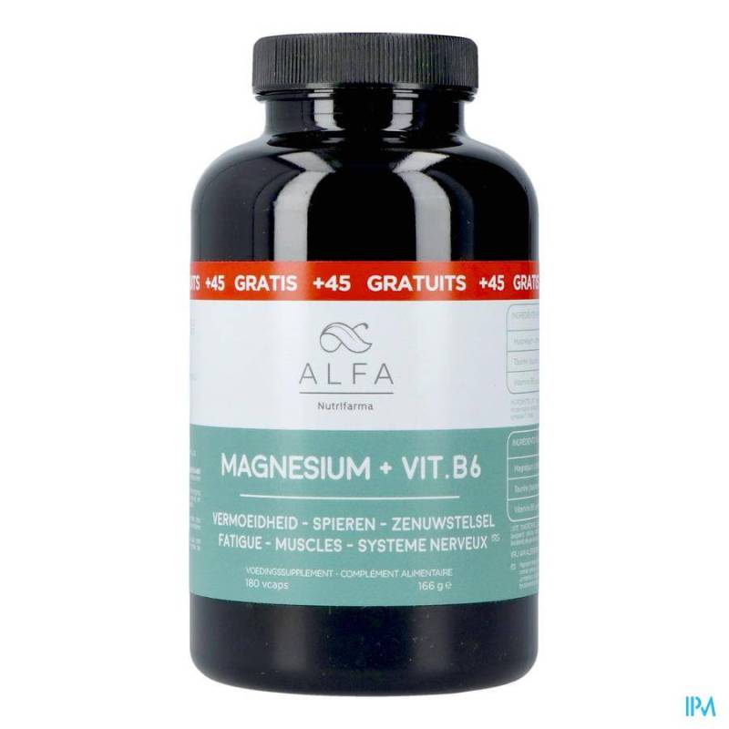 ALFA MAGNESIUM  VIT B6 V-CAPS 180