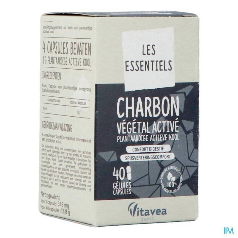 VITAVEA CHARBON VEGETAL ACTIVE CAPS 40