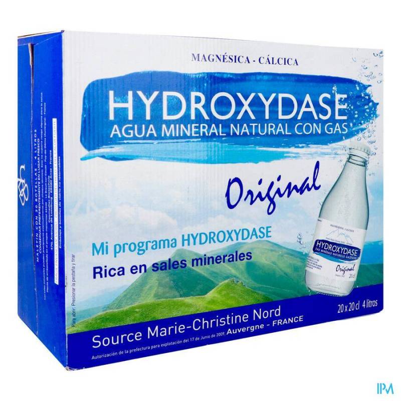 HYDROXYDASE EAU MINERALE NATURELLE GAZEUSE 20X20CL