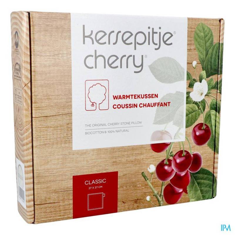 KERSEPITJE COUSSIN CHAUFFANT CLASSIC ECRU 27X27CM