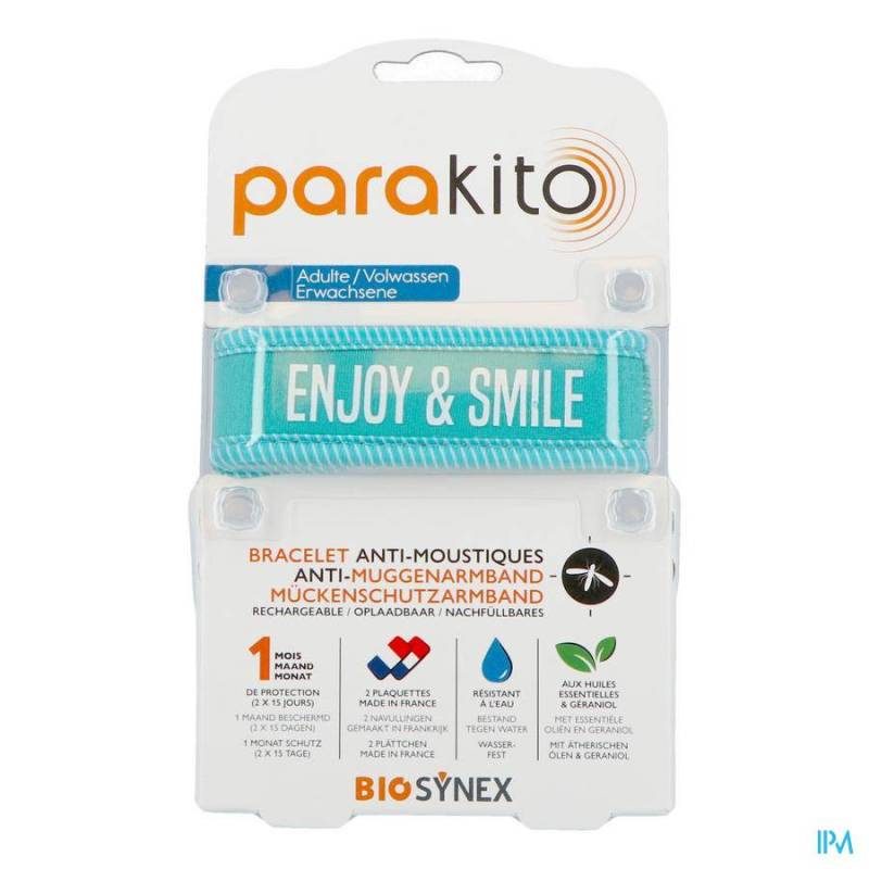 PARA\'KITO ARMBAND VOLWASSEN ENJOY&SMILE BLAUW