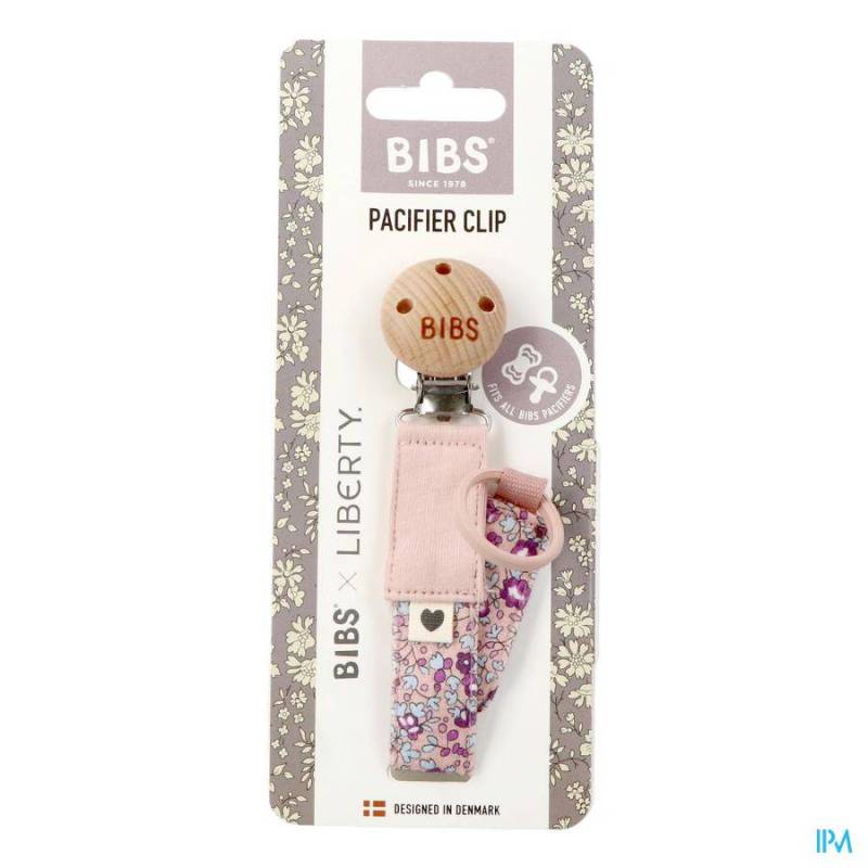 BIBS ATTACHE SUCETTE LIBERTY BLUSH