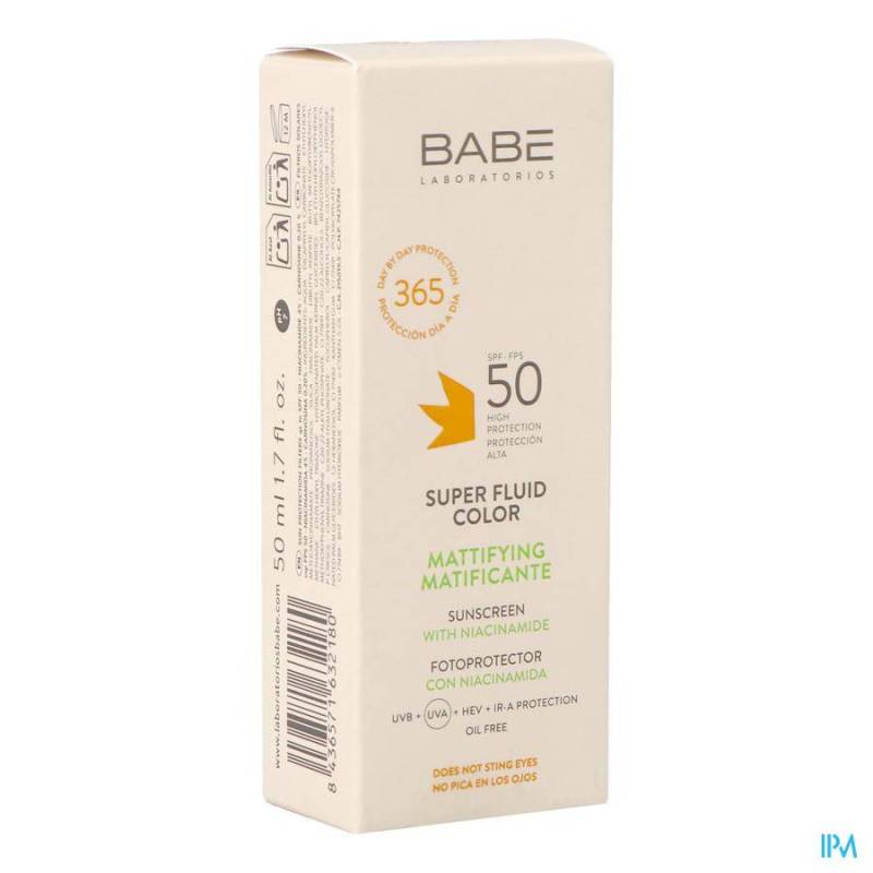 BABÉ SUN OIL FREE SUPER FLUID MAT.COLOR SPF50 50ML