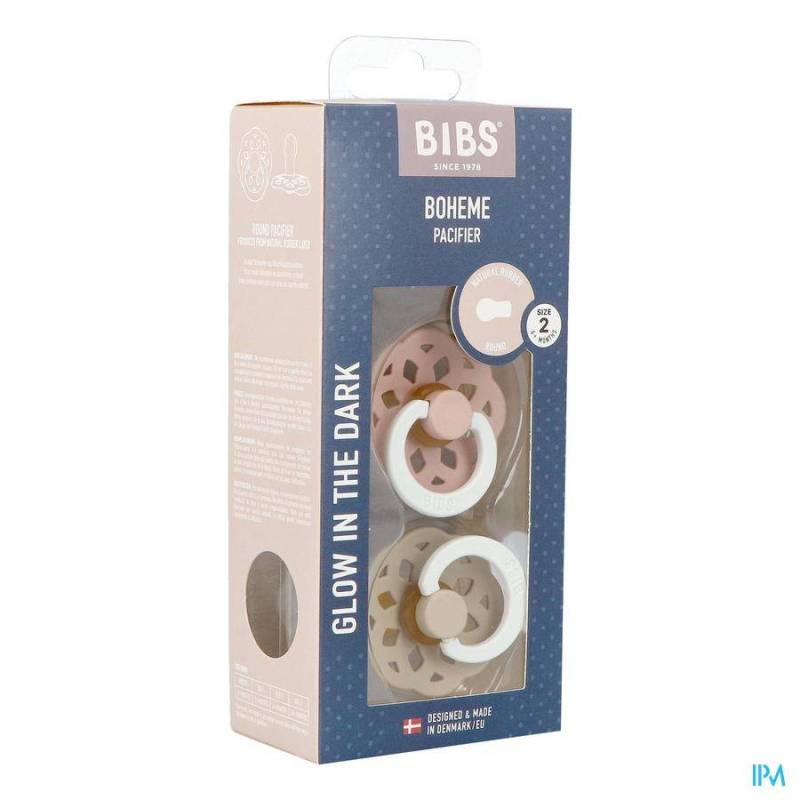 BIBS 2 FOPSPEEN BOHEME DUO GLOWDARK BLUSH&VANILLA